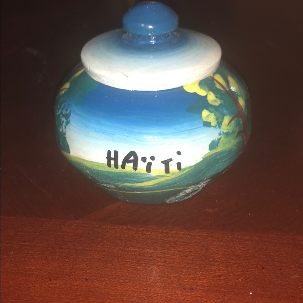 Handcrafted jewelry box from Haiti